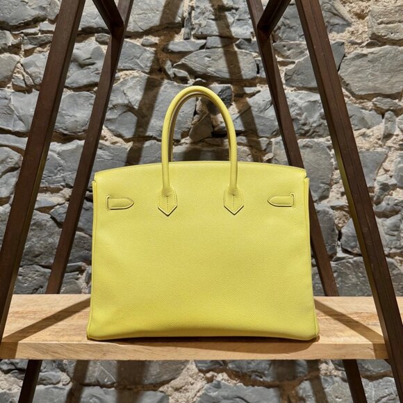 Hermès Soufre Yellow Epsom PHW Birkin 35 Bag - Picture 4 of 15